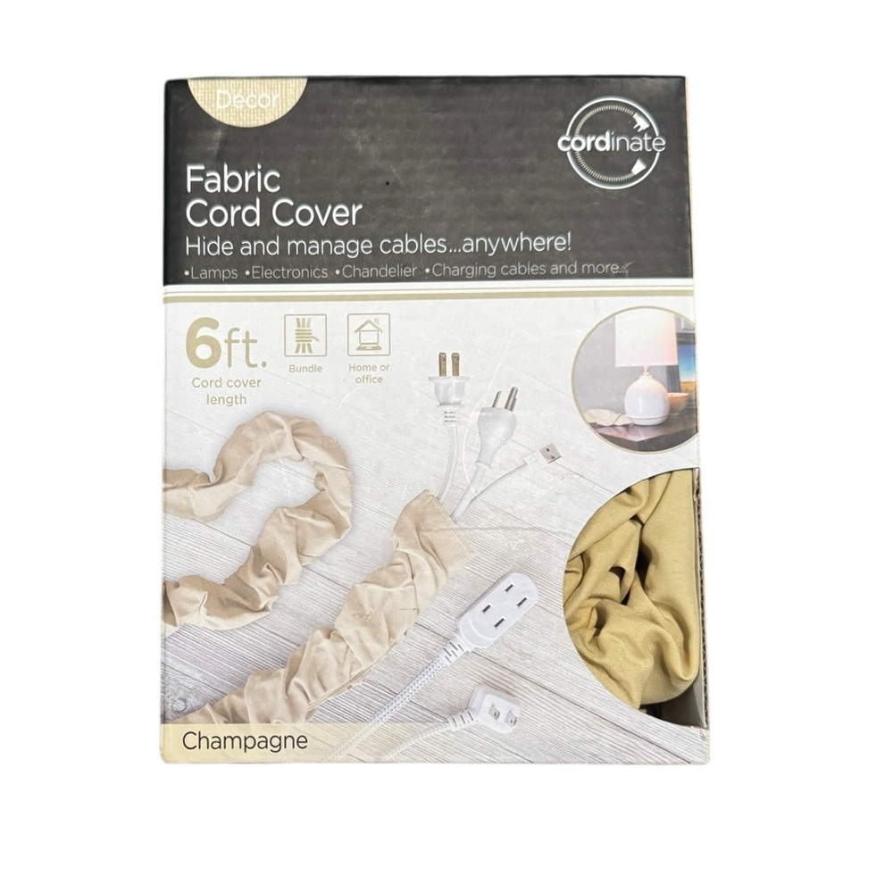 Coordinate Fabric Cord Cover - Black - Picture 2 of 4